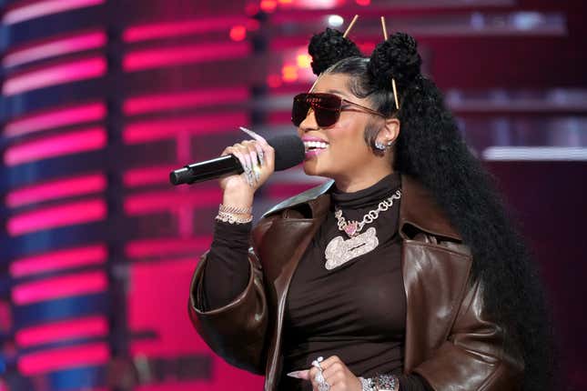 NEWARK, NEW JERSEY - SEPTEMBER 12: Nicki Minaj accepts the Best Hip Hop award for “Super Freaky Girl onstage during the 2023 MTV Video Music Awards at Prudential Center on September 12, 2023 in Newark, New Jersey. 