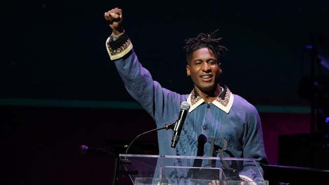 Image for article titled Jon Batiste&#39;s Root 100 Speech Was One Of The Most Memorable Moments Of The Night