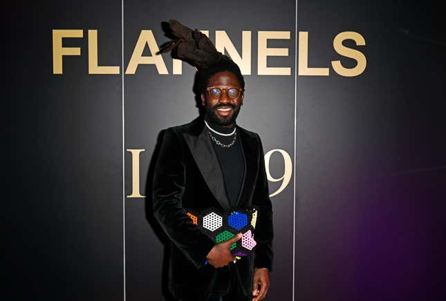 Adjani Salmon attends as Flannels Presents A Celebration by Letitia Wright at Flannels Oxford Street on November 12, 2022 in London, England.