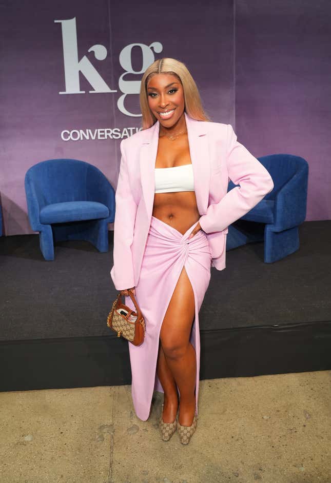 NEW YORK, NEW YORK - SEPTEMBER 08: Jackie Aina attends “BUILDING YOUR BRAND At NYFW” Presented by Kensington Grey at NeueHouse Madison Square on September 08, 2023 in New York City.